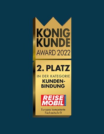 Gold award “König Kunde Award 2022”, 2nd place in the Customer Loyalty category