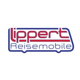 Lippert motorhome logo in red and blue on a white background