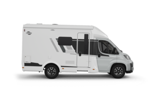 Carado motorhome, right-side view on a white background