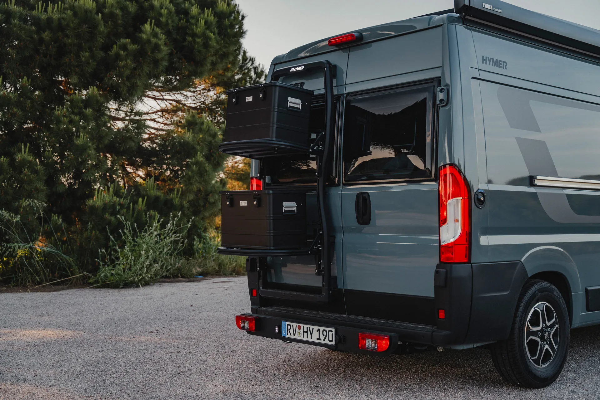 Hymer Backrack+ System: Mer förvaringsutrymme för mer frihet och äventyr med Hymer Redwood.